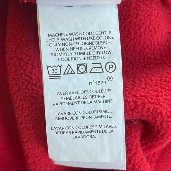 Polo Ralph Lauren Mens Large Red 1/4-Zip Fleece Pullover Sweater USA Flag Patch - Picture 14 of 15